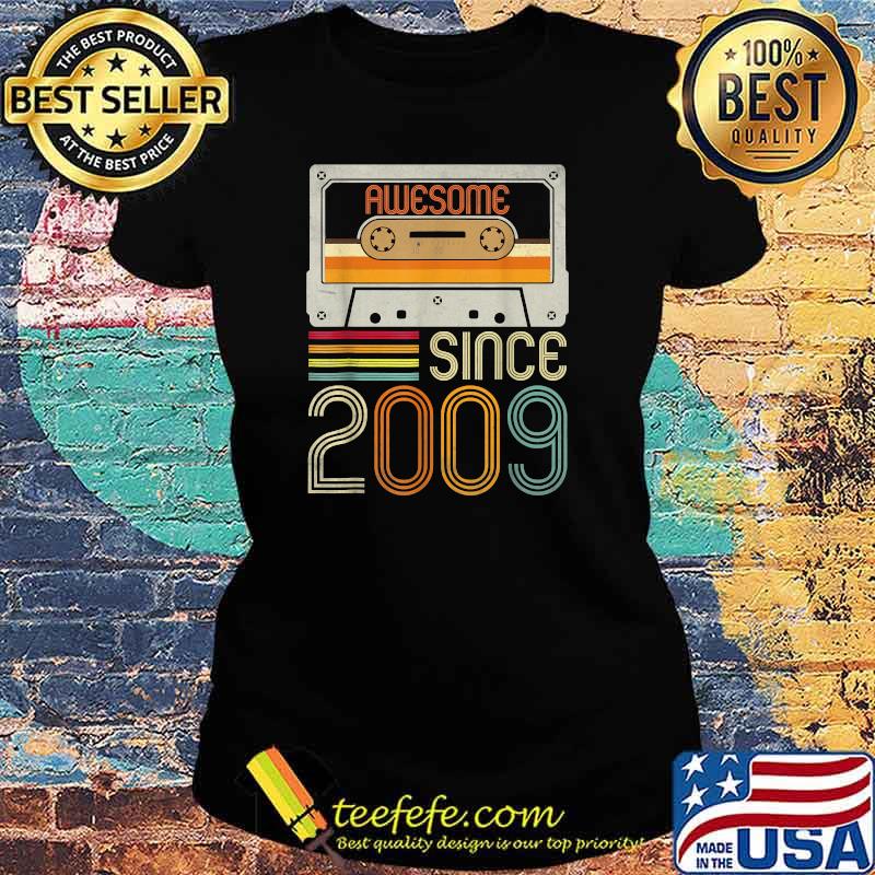 Awesome Since 2009 12th Birthday Vintage T-Shirt Ladies tee Awesome Since 2009 12th Birthday Vintage T-Shirt Ladies tee