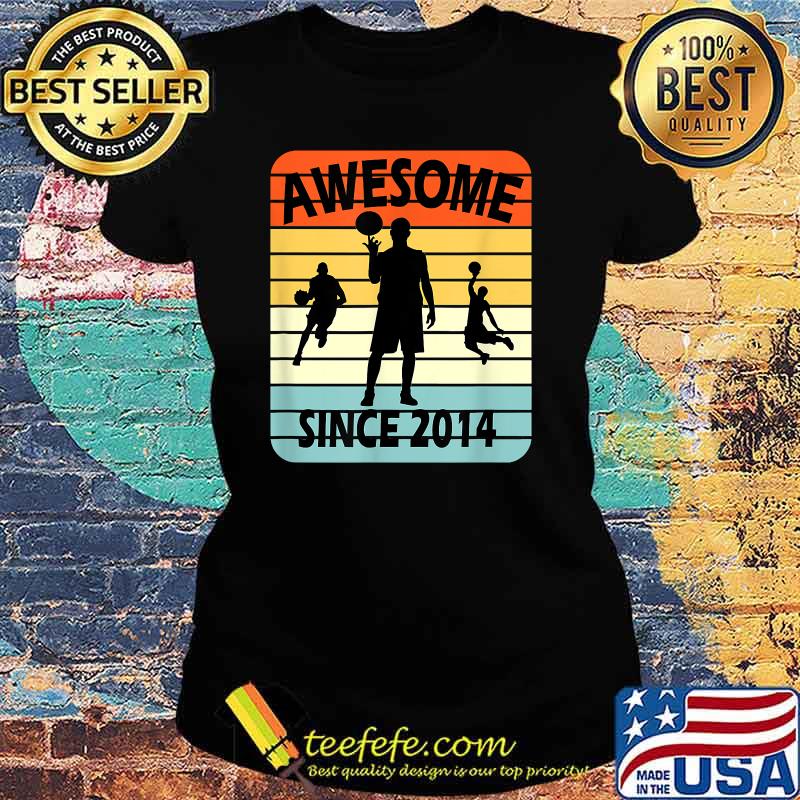 Awesome Since 2014 Age 7 Vintage T-Shirt Ladies tee Awesome Since 2014 Age 7 Vintage T-Shirt Ladies tee