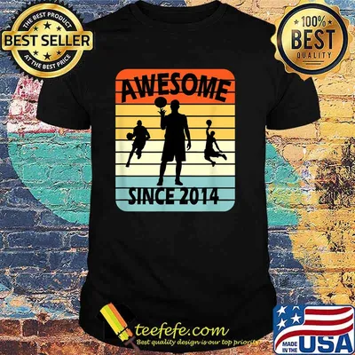 Awesome Since 2014 Age 7 Vintage T-Shirt