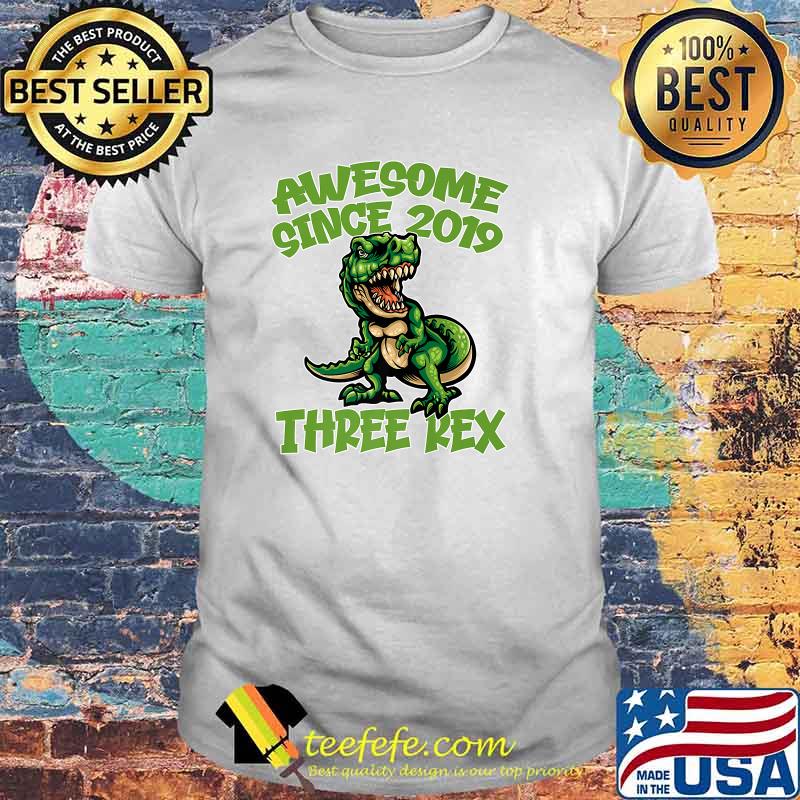 Awesome Since 2019 Three Rex Dinosaur T-Shirt