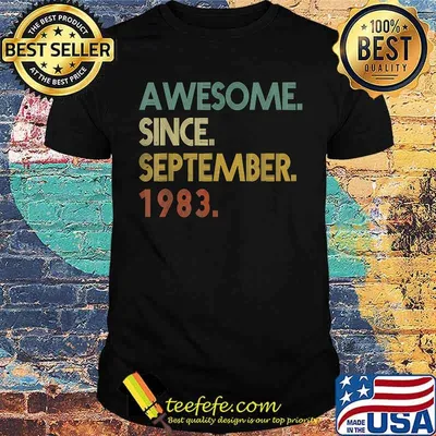 Awesome Since September 1983 38th Birthday 38 Year Old Retro T-Shirt