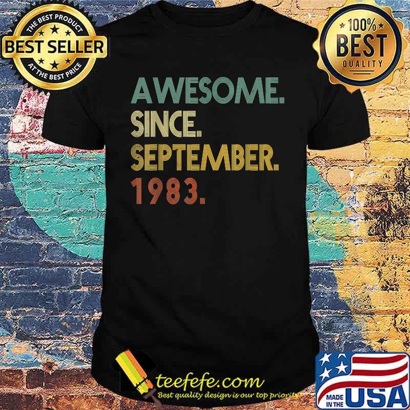 Awesome Since September 1983 38th Birthday 38 Year Old Retro T-Shirt