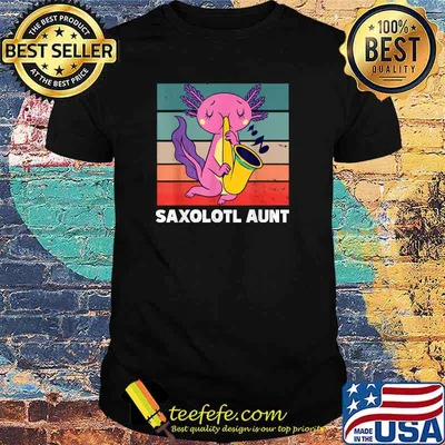 Axolotl Saxolotl Aunt saxophone Vintage T-Shirt