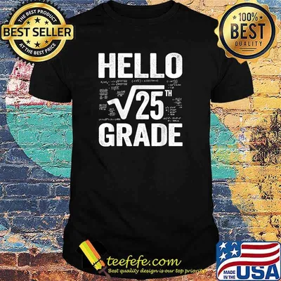 Back To School 5th Grade Square Root Of 25 Teachers Students T-Shirt