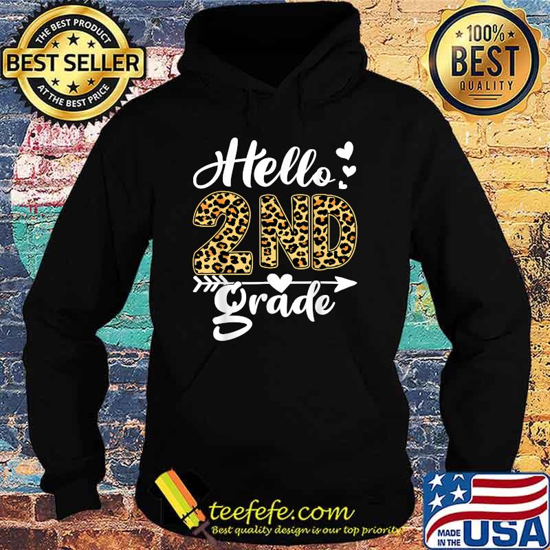 Back To School Hello 2nd Grade Second Grade Leopard Teacher T-Shirt Hoodie Back To School Hello 2nd Grade Second Grade Leopard Teacher T-Shirt Hoodie