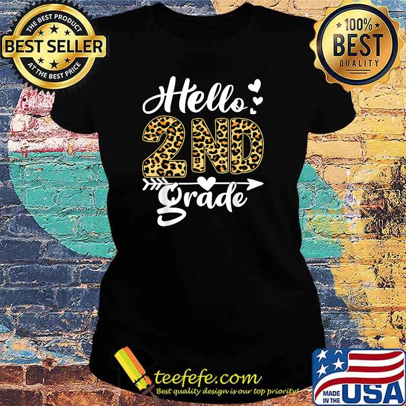 Back To School Hello 2nd Grade Second Grade Leopard Teacher T-Shirt Ladies tee Back To School Hello 2nd Grade Second Grade Leopard Teacher T-Shirt Ladies tee