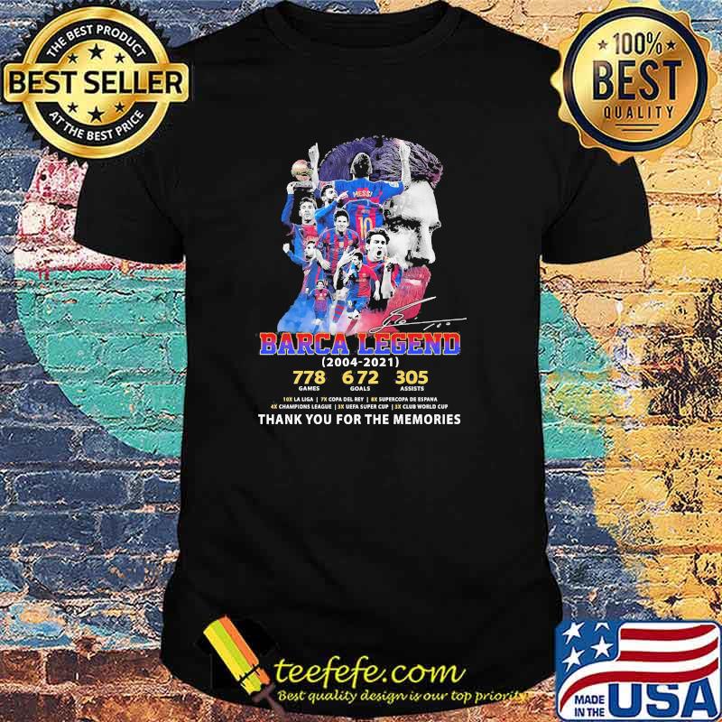 Barca legend messi 2004 2021 thank you for the memories shirt