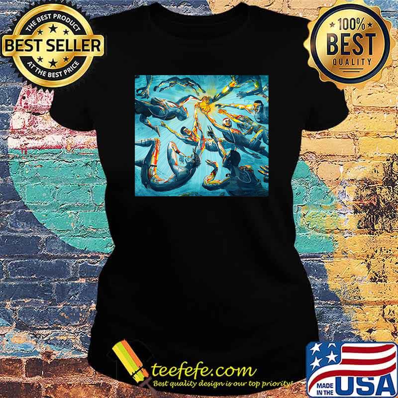 Basketball underwater design fireball T-Shirt Ladies tee Basketball underwater design fireball T-Shirt Ladies tee