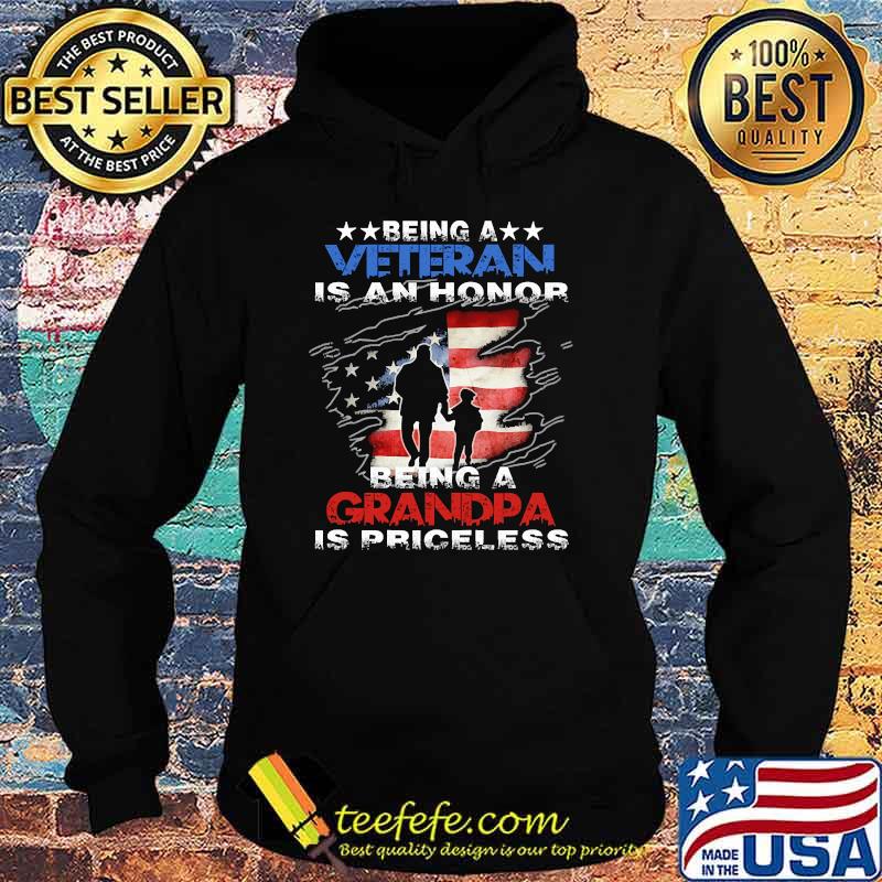 Being a veteran is an honor being a grandpa is priceless american flag s Hoodie Being a veteran is an honor being a grandpa is priceless american flag s Hoodie