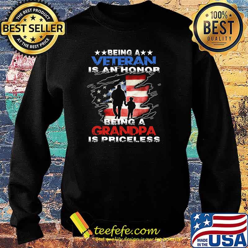Being a veteran is an honor being a grandpa is priceless american flag s Sweater Being a veteran is an honor being a grandpa is priceless american flag s Sweater