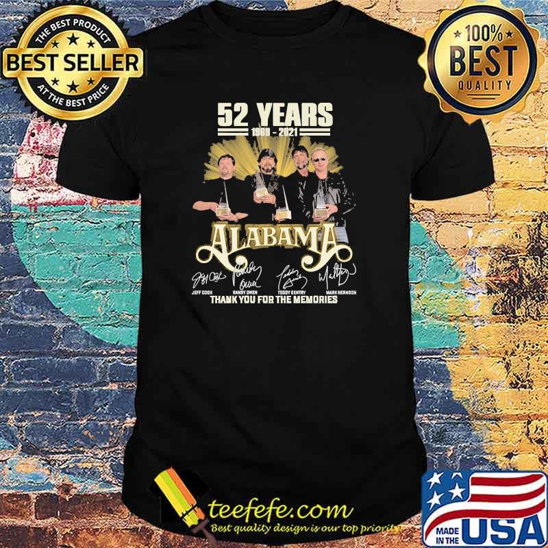 Best 52 years 1969 2021 alabama thank you for the memories signatures shirt Best 52 years 1969 2021 alabama thank you for the memories signatures shirt