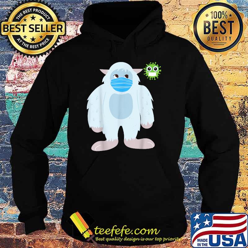 Bigfoot Yeti Wearing Face Mask Social Distance T-Shirt Hoodie Bigfoot Yeti Wearing Face Mask Social Distance T-Shirt Hoodie