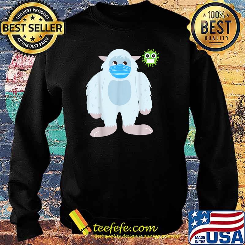 Bigfoot Yeti Wearing Face Mask Social Distance T-Shirt Sweater Bigfoot Yeti Wearing Face Mask Social Distance T-Shirt Sweater