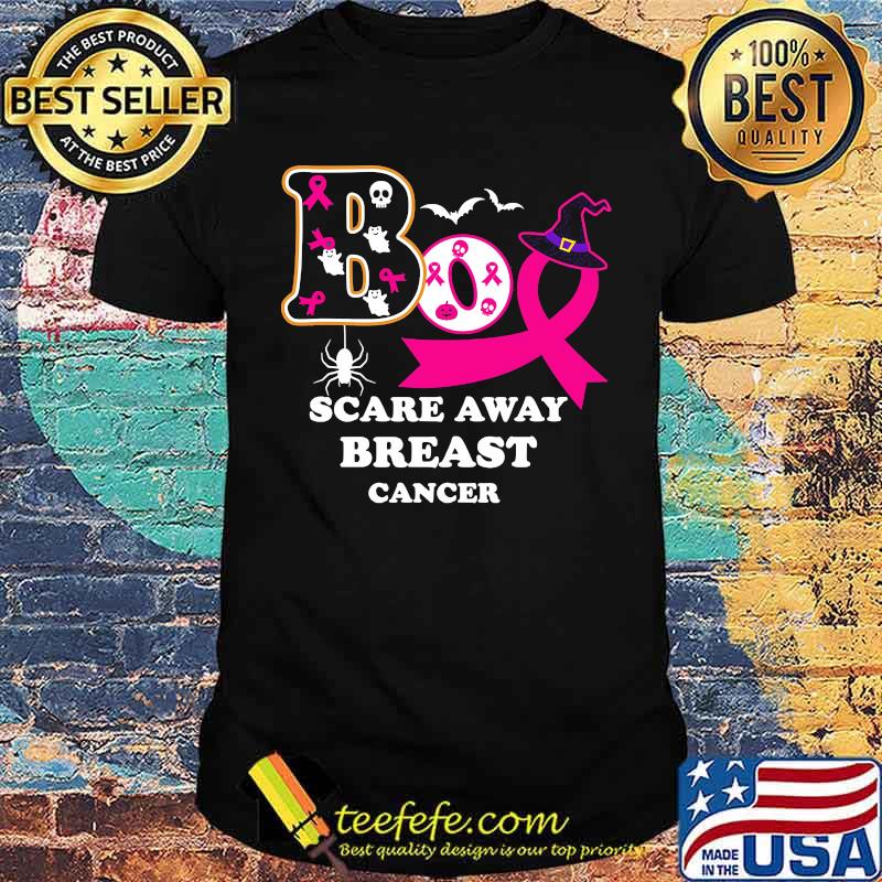 Boo Scare Away Breast Cancer Halloween Shirt