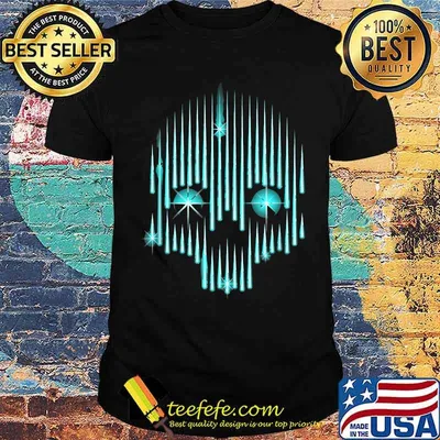 Bright Human Mens Skull Futuristic SciFi T-Shirt