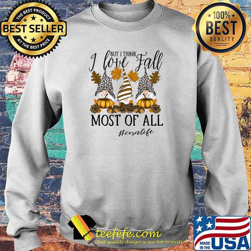 But I Think I Love Fall Most Of All CNA Life Gnome Leopard Pumpkin T-Shirt Sweater But I Think I Love Fall Most Of All CNA Life Gnome Leopard Pumpkin T-Shirt Sweater