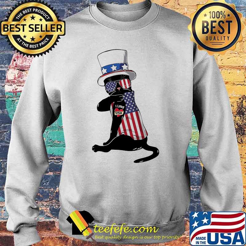 Cat tattoo i love usa american flag s Sweater Cat tattoo i love usa american flag s Sweater