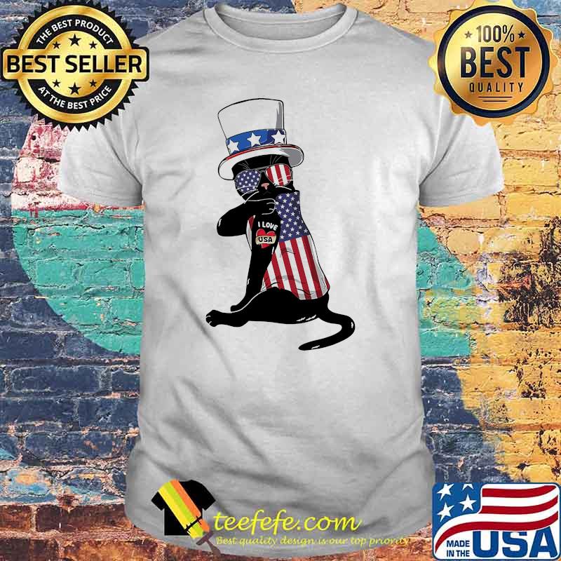 Cat tattoo i love usa american flag shirt Cat tattoo i love usa american flag shirt