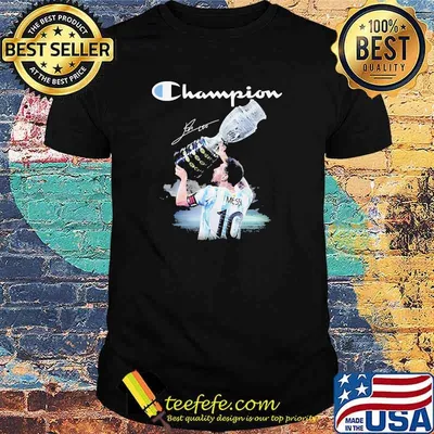 Champion Lionel Messi signature cups football shirt