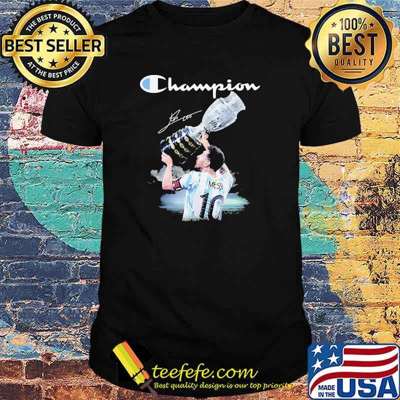 Champion Lionel Messi signature cups football shirt