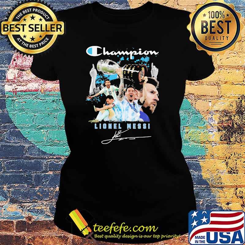 Champion Lionel Messi signature football Ladies tee Champion Lionel Messi signature football Ladies tee