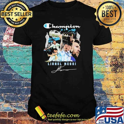 Champion Lionel Messi signature football shirt
