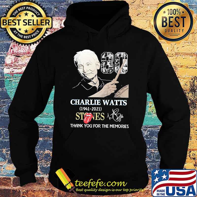 Charlie Watts 1941 2021 stones thank you for the memories signature s Hoodie Charlie Watts 1941 2021 stones thank you for the memories signature s Hoodie