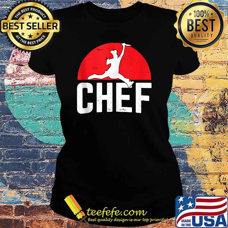 Chef Jumping Chef Knife Blood Moon T-Shirt Ladies tee Chef Jumping Chef Knife Blood Moon T-Shirt Ladies tee