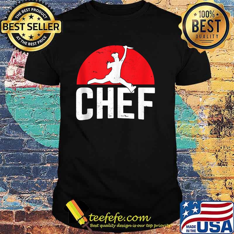 Chef Jumping Chef Knife Blood Moon T-Shirt