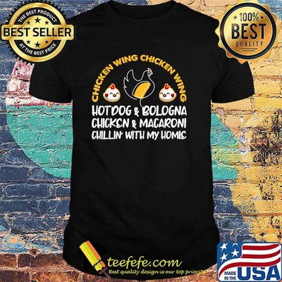 Chicken Wing Chicken Wing Hot Dog and Bologna T-Shirt