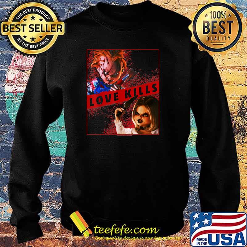 Child's Play Chucky And Tiffany Love Kills T-Shirt Sweater Child's Play Chucky And Tiffany Love Kills T-Shirt Sweater