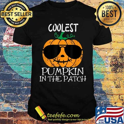 Coolest Pumpkin In The Patch Sunglasses Halloween T-Shirt