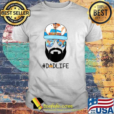Dad life hat and glasses blippi Bearded  T-Shirt