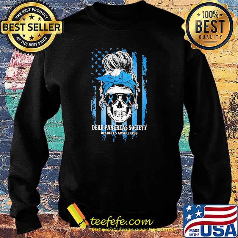 DEAD PANCREAS SOCIETY DIABETES AWARENESS American FLag Shirt Sweater DEAD PANCREAS SOCIETY DIABETES AWARENESS American FLag Shirt Sweater