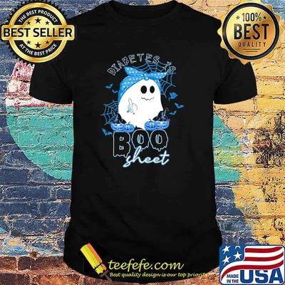 Diabetes Boo Sheet Pumpkin Halloween Shirt
