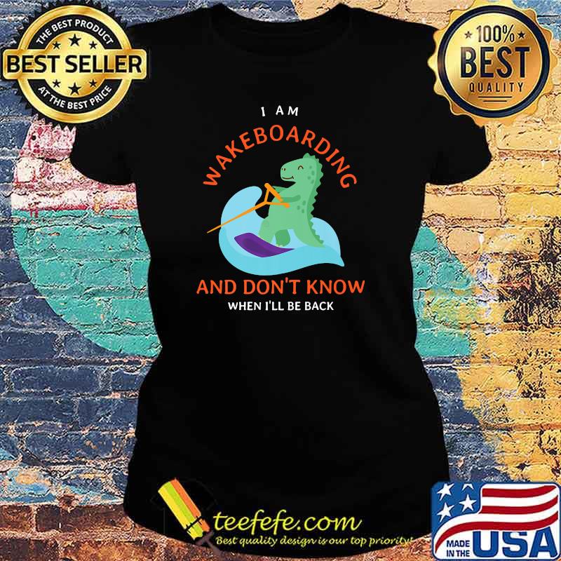 Dinosaurus Wakeboarding T-Shirt Ladies tee Dinosaurus Wakeboarding T-Shirt Ladies tee