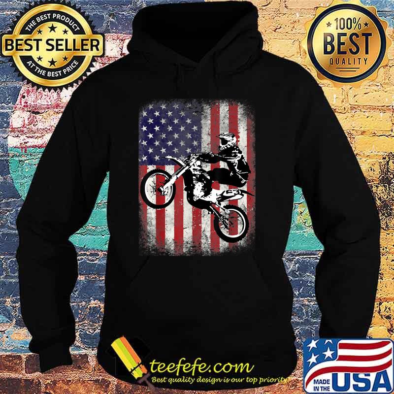 Dirt Bike American Flag Motocross Biker 4th of July T-Shirt Hoodie Dirt Bike American Flag Motocross Biker 4th of July T-Shirt Hoodie