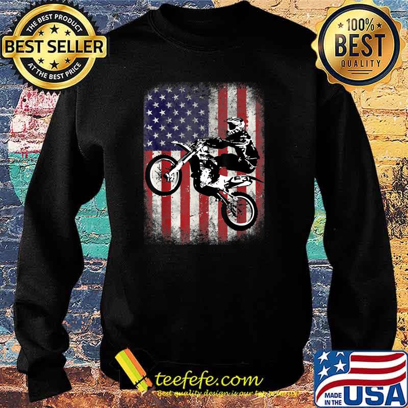 Dirt Bike American Flag Motocross Biker 4th of July T-Shirt Sweater Dirt Bike American Flag Motocross Biker 4th of July T-Shirt Sweater