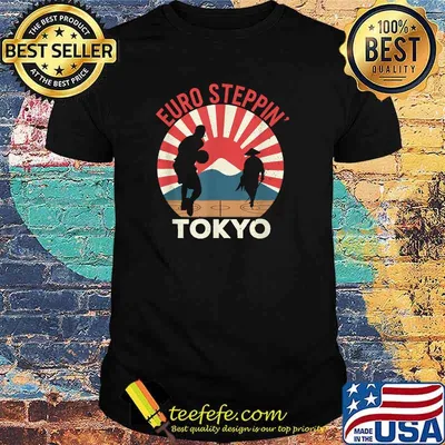 Euro Steppin' Tokyo Basketball Mt. Fuji Samurai Duel T-Shirt