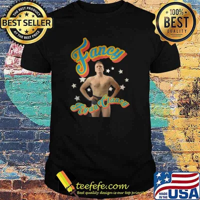 Fancy Ryan Clancy Wrestling Tan Stars T-Shirt