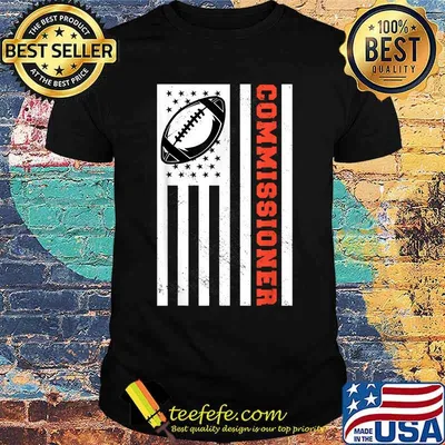 Fantasy Football Trophy Legend - US Flag Commissioner T-Shirt