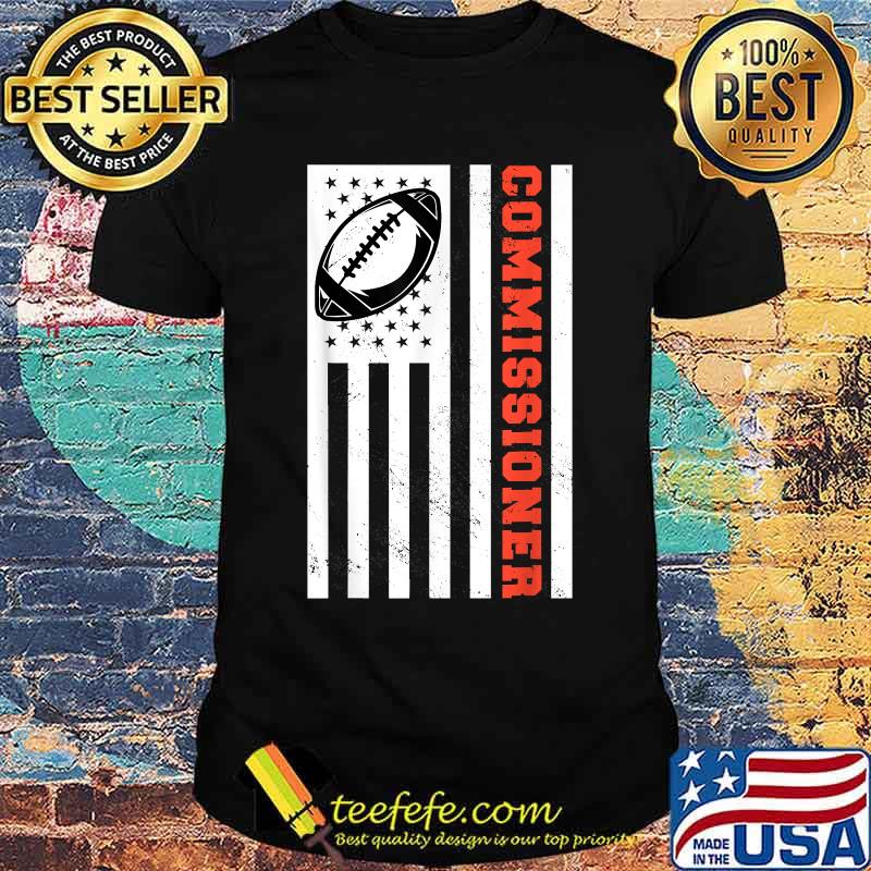 Fantasy Football Trophy Legend - US Flag Commissioner T-Shirt
