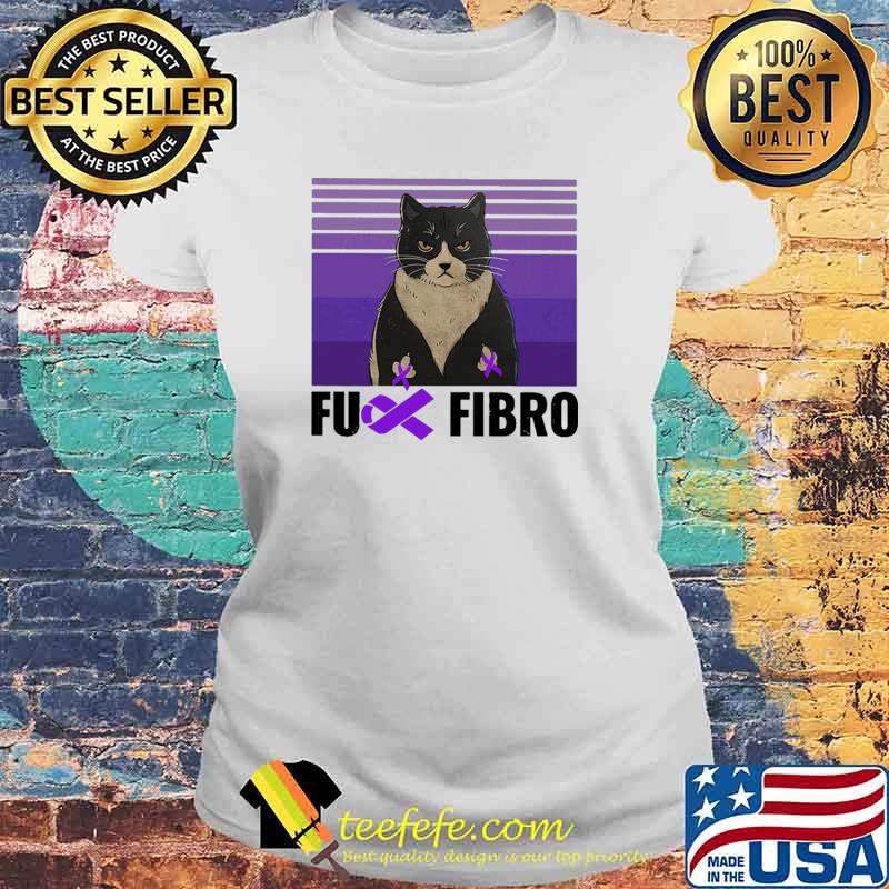 Fibromyalgia Awareness Cat Vintage Shirt Laides tee Fibromyalgia Awareness Cat Vintage Shirt Laides tee