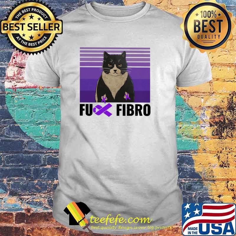 Fibromyalgia Awareness Cat Vintage Shirt