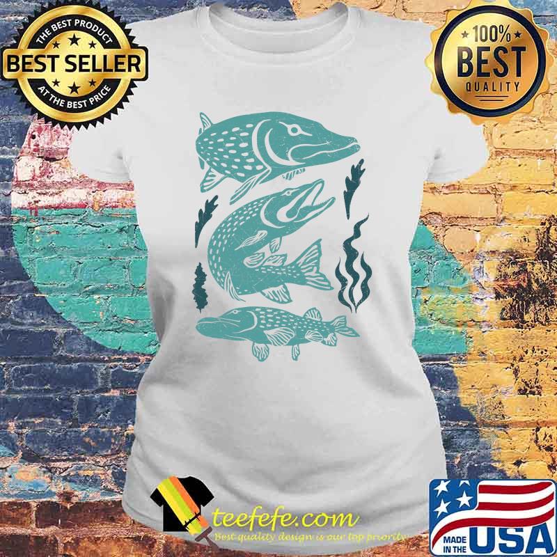 Fishkeeping Underwater Animal Biology Pike Fish T-Shirt Laides tee Fishkeeping Underwater Animal Biology Pike Fish T-Shirt Laides tee
