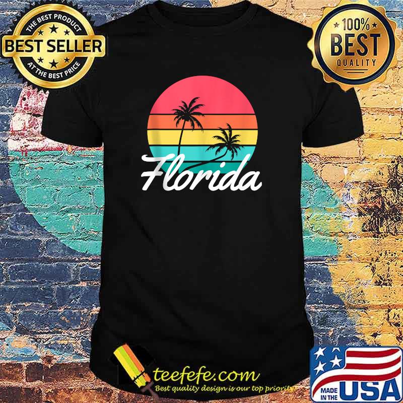 Florida Sunset Palm Trees Vintage T-Shirt