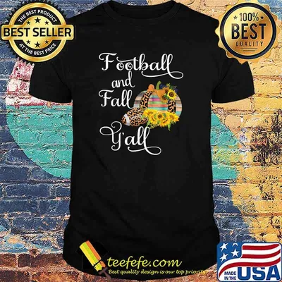 Football and Fall Y'all Sunflower Leopard T-Shirt