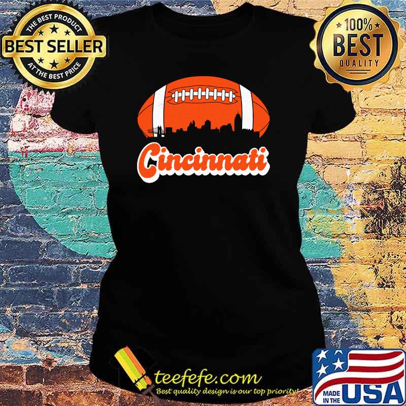 Football Cincinnati Sunset Retro T-Shirt Ladies tee Football Cincinnati Sunset Retro T-Shirt Ladies tee