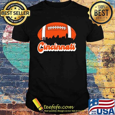 Football Cincinnati Sunset Retro T-Shirt