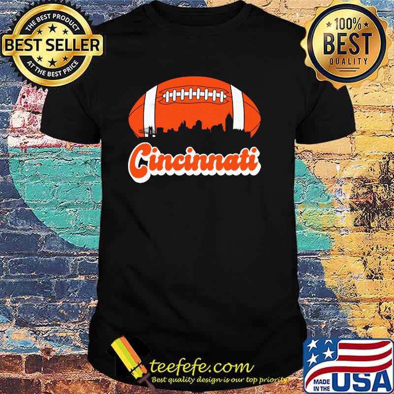 Football Cincinnati Sunset Retro T-Shirt